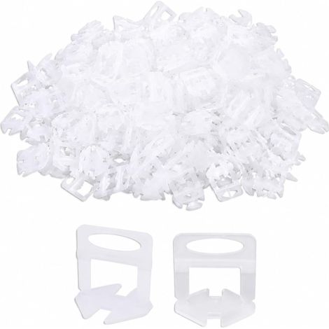 Clips de Nivellement Carrelage 1 mm en PVC, Entretoises pour Pose de Carreaux au Sol et au Mur, Aide à l’Alignement et au Joint Régulier, Installation et Retrait Faciles (1/5)