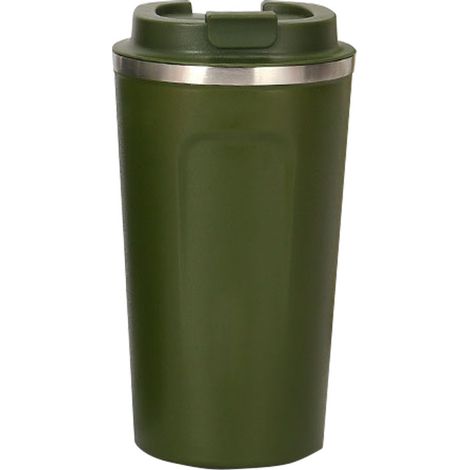 Gourde à café isotherme 510ml vert, double paroi en acier inoxydable 304 alimentaire, tasse isolante pour boissons chaudes et froides (1/5)