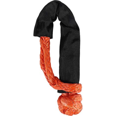 Corde de remorquage souple de 1/2 pouce x 22 pouces pour voiture, avec poulie et crochet pour quad et SSV tout-terrain. (1/5)