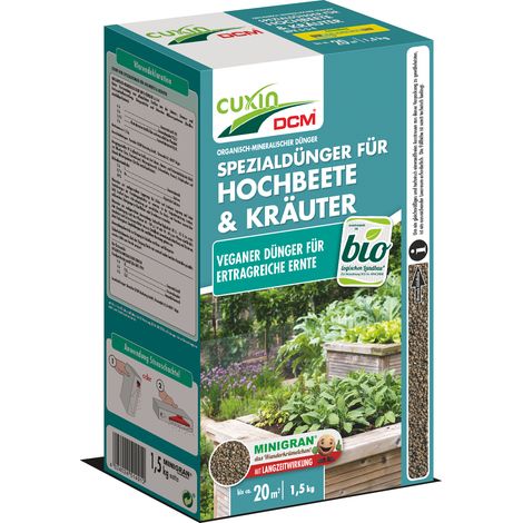 CUXIN DCM Spezialdünger für Hochbeete & Kräuter 1,5kg