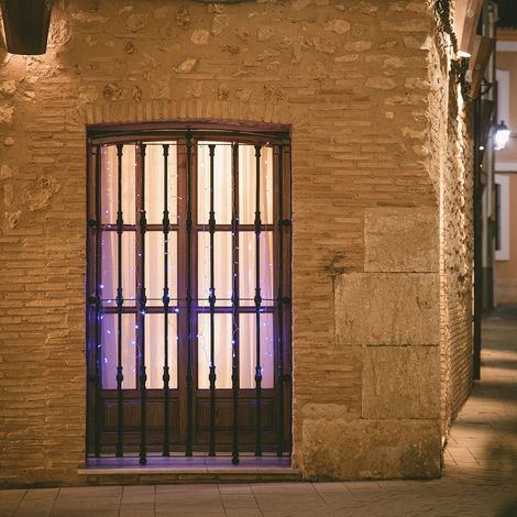 Cortina de Guirnalda Exterior LED con Batería 1m Centauro Multicolor (1/5)