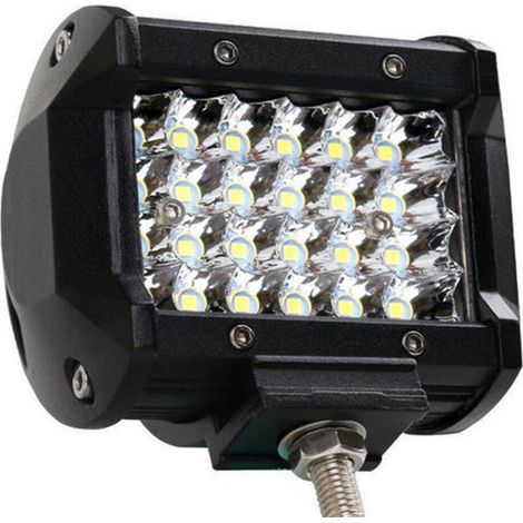 FARO SUPPLEMENTARE PROFONDITA' AUTO FUORISTRADA QUOD 12V 24 LED 24W 6000K IP68 (1/4)