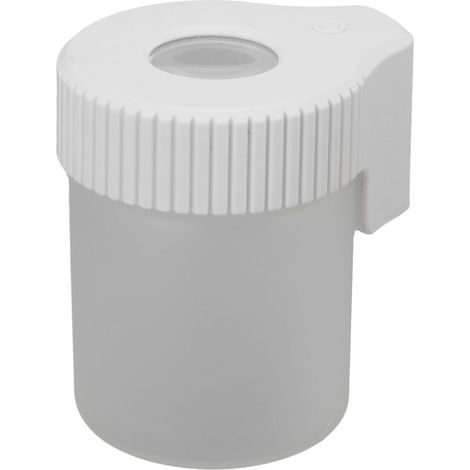 LED-Lupe, 8-fache Vergrößerung, Glasgehäuse, geruchsdicht, wasserdicht, LED-Aufbewahrungsbehälter für Tabak und Heilkräuter, Weiß (1/5)