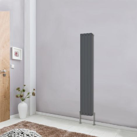 NRG Designer Radiator Flat Panel Central Heating Rads Anthracite Vertical 1600x272mm Single (1/5)