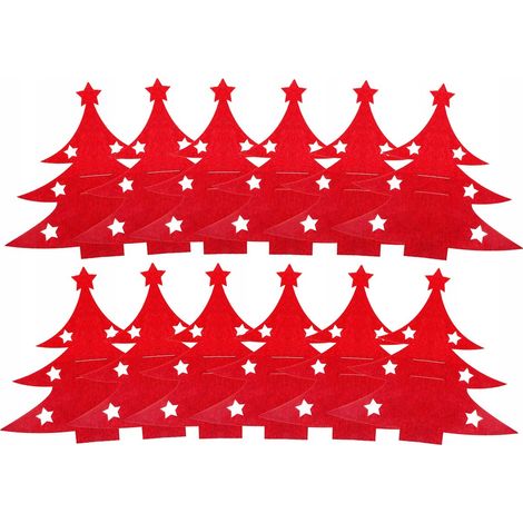 FILZ WEIHNACHTSBESTECKHÜLLEN TISCH 10Stk