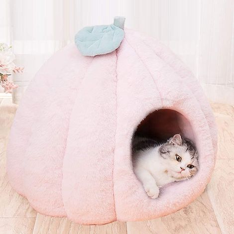 Lit grotte douillet pour chats et chiens - Rose, 40 x 40 cm (1/4)