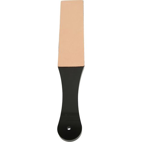 Tendeur de rasoir double face en cuir ergonomique pour affûtage lames droites, couteaux et ciseaux - Planche à repasser compatible (1/5)