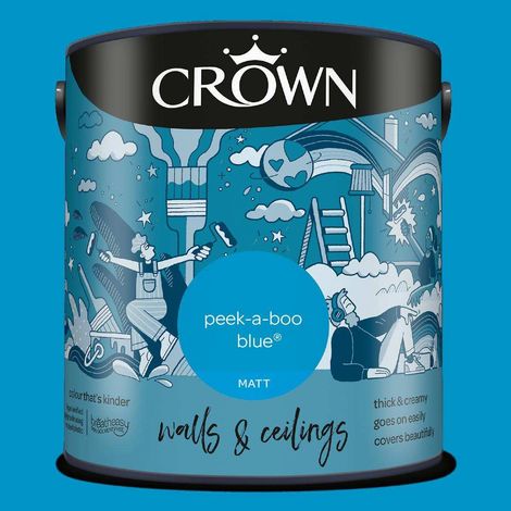 CROWN WALLS AND CEILINGS MATT PEEKABOO BLUE 2.5L