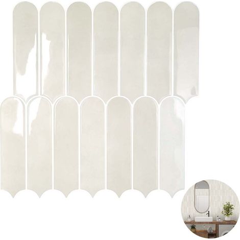10 pcs carreaux adhésifs 3D pour cuisine et salle de bain, mat étanche muraux, 30 x 30 cm, stickers PVC facile, décoration intérieure modernes (1/5)