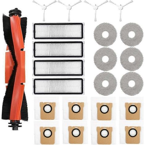 Accessoires compatibles avec l'aspirateur robot Xiaomi X10 : pièces pour l'aspirateur robot, notamment la brosse latérale principale, le filtre HEPA et la pelle à poussière.-AquaForge (1/5)