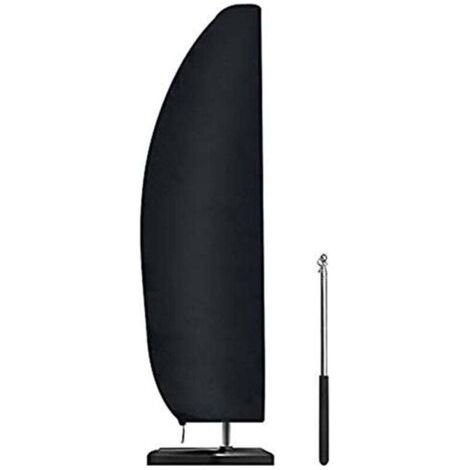 Housse de parasol noir 265x50x70x40CM Imperméable extérieur (1/5)