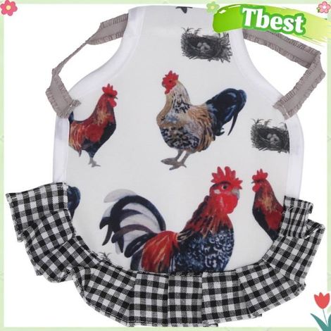 Tbest Sangles de veste de poulet Selle de Poulet Tablier de animalerie soin Type C (12x8x5,4 cm / 4,7x3,1x2,1 pouces) Bord noir (1/5)