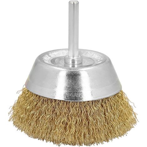 Cepillo Acero Latonado Taza Ø 50 mm. Espiga 1/4" (1/4)