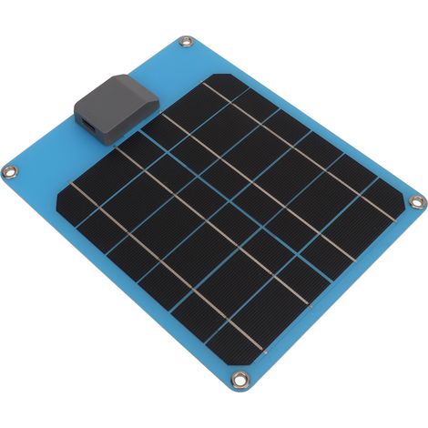 5W 5V monokristallines Solarmodul, 12V Batterieladegerät mit Kabel, Generator-Set für Auto, Boot, Wohnwagen, Wohnmobil, Blau (1/5)