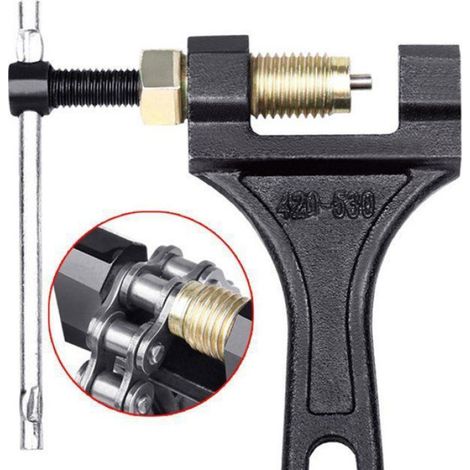 Extracteur De Chaîne - Pour Chaînes Moto Vélo Tricycle 420 À 530 - Outil De Démontage Et Rivetage - 1 Pièce (1/5)