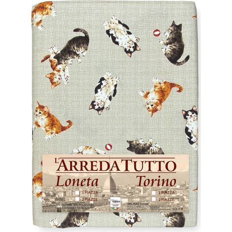 TELO ARREDO copritutto GRAN FOULARD COPRILETTO copridivano tessuto DIGITY GATTINI beige in puro cotone 1 PIAZZA (1/5)