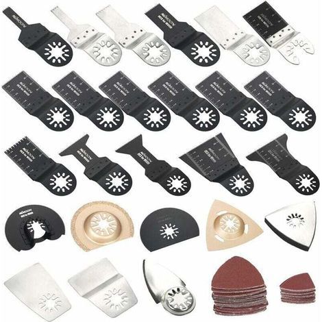 Kit di accessori per lame oscillanti multiutensile KKmoon da 100 pezzi, per Dremel Fein Multimaster Makita Bosch Rockwell Sonicrafter W Multiutensile (1/4)