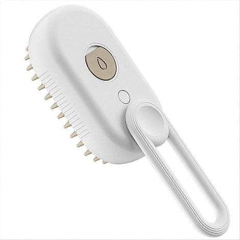 Brosse vapeur pour chat, brosse de massage pour chien, brosse pour animaux de compagnie, peignes de toilettage pour animaux, brosse de bain rechargeable pour animaux de compagnie avec eau et sel (1/5)