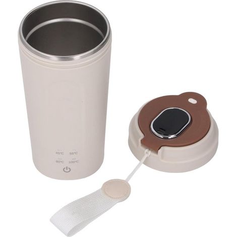 Tragbarer Wasserkocher 450 ml mit 4 Temperaturstufen Digitalanzeige und USB-C-Anschluss Reise-Wasserkocher mit doppelwandigem Innenraum aus 304 stahl (1/5)