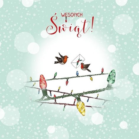 Tarjeta cuadrada Swarovski CL3509PO Luces navideñas