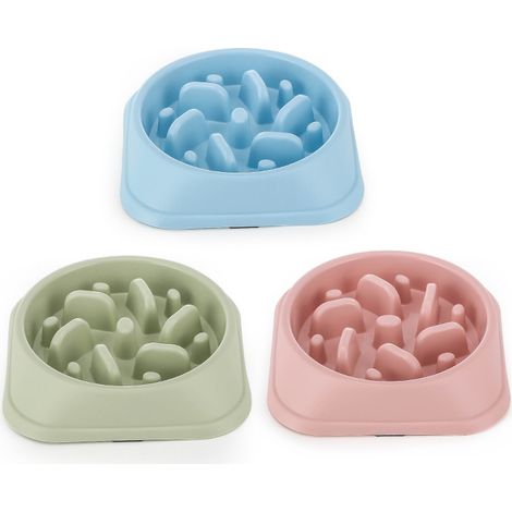 Ciotola anticolica in due parti, adatta a cani e gatti di piccola, media e grande taglia ciotola interattiva anti-abbuffata per cani e gatti per prevenire l'ingestione rapida di cibo (rosa) - 190 x 15 (1/5)