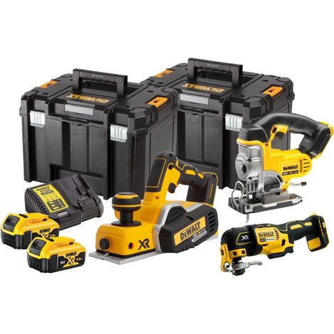 DeWalt DCK386P2T 18V XR 3 Piece Power Tool Kit With 2 x 5.0Ah Batteries, Charger & Tool Boxes - DCS355N/DCP580N/DCS331N