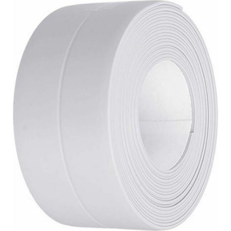 Joint en silicone blanc pour salle de bain, ruban d'étanchéité pour cuisine ou salle de bain, moule auto-adhésif et ruban anti-fuite adapté à de nombreuses occasions. (1/5)