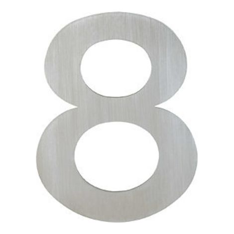 HOPPE OA-Hausnummer E600-609 Ziffer 8 Edelstahl matt (1/3)