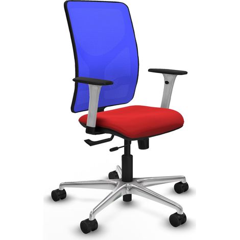 Sedia da ufficio piqueras y crespo Motilla blu mesh e pelle (1/2)