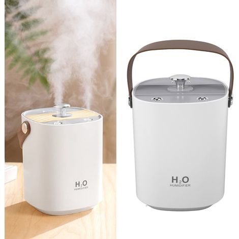 Humidificateur grande capacité 1,2 L avec veilleuse, double pulvérisation, poignée, large pulvérisation, de bureau, pour la maison, petit format, USB, atomisation silencieuse, humidificateur de voitur (1/5)