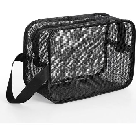 Trousse de toilette en filet, sac de douche pour la salle de sport, séchage rapide, trousse de toilette et de maquillage portable