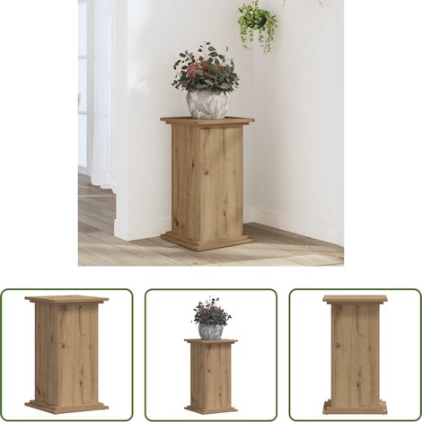 Support en bois - Support pour plantes 33x33x60 cm bois d'ingénierie (1/5)