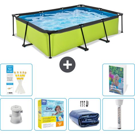 Exit Pool Rechteckig - 300x200x65 cm - 7-teilig S184
