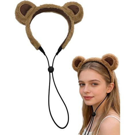 Niedliches Bärenohren-Haarband für Damen, Mädchen, Erwachsene und Kinder – ideal für Make-up, Spa, Cosplay, Badezimmer, Gesichtsreinigung und Partys. (1/5)