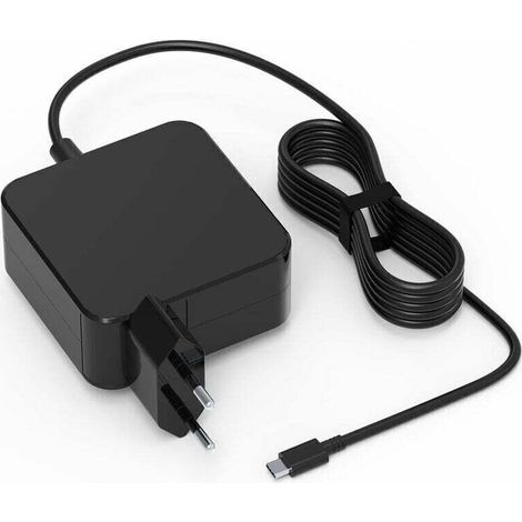 Adattatore di alimentazione tipo C per caricabatterie USB-C da 65 W per MacBook Pro/Air, Lenovo Thinkpad, HP Chromebook, ASUS, Acer, Huawei Matebook, Xiaomi Air, Samsung Chromebook Plus, cavo di alime (1/4)