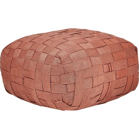 Pouffe BODLA Synthetic Material Light Red
