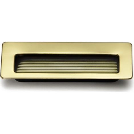 Poignée Flute 3801 - talla Chromé brillant/Noir. 115x42mm.