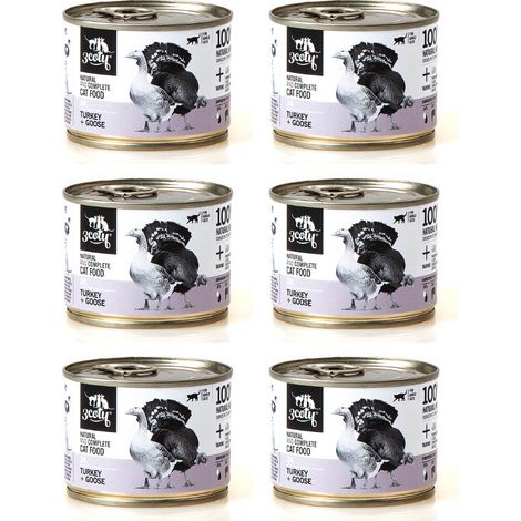 Comida húmeda para gatos 3Coty Pavo y Ganso Adulto 6 x 180 g (1/4)