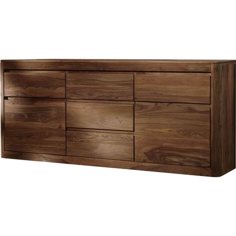 credenza in legno di Shesham / Acacia 185x40x80 smoked cherry tinto TORONTO 102