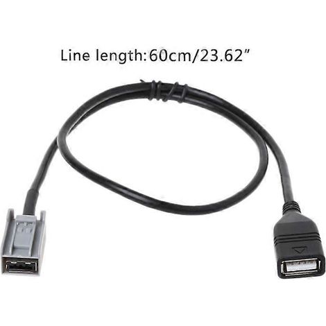 Adaptateur de câble auxiliaire USB-O, rallonge de port femelle pour Honda Civic, Jazz et CR-V (1/5)