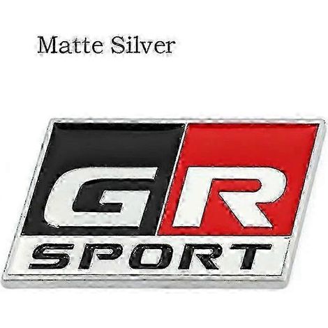 3D-Metalllogo GR Sport Emblem Kofferraumaufkleber für Toyota RZ RC RS Yaris Corolla CH Harrier Camry GR Sport Emblem Zubehör GRsport matt (1/5)
