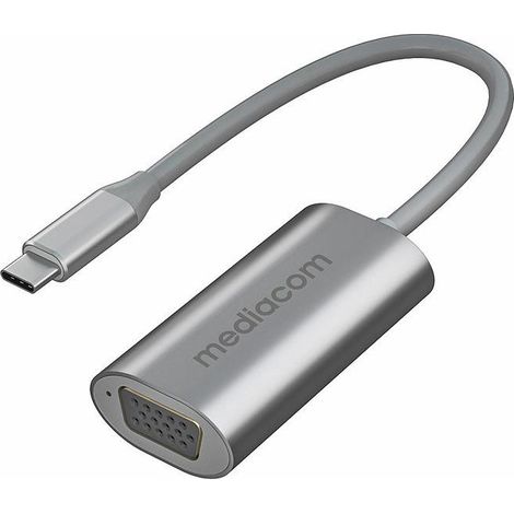 Mediacom MD-C307 hub de interfaz USB Tipo C Aluminio