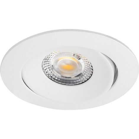 Aric – Spot encastré LED orientable 5W CCT 3000-4000K blanc – Installation facile sans boîte d'encastrement – IP20/65 pour intérieur