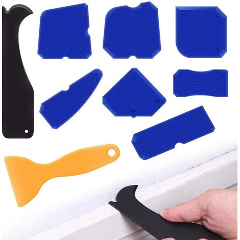 Kit Joint Silicone, Finition de Joint Silicone, Lisseur Joint Silicone de Lissage Outil de Calfeutrage Coulis Outils de Finition pour Salle de Bain (1/5)