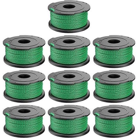 10 bobines ABS A6486 pour tête de coupe-bordures à fil nylon Black & Decker - AquaForge