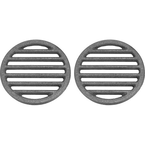 Fire Grill Cast Iron 5.1" Round Charcoal Plate 2 Pieces (1/5)