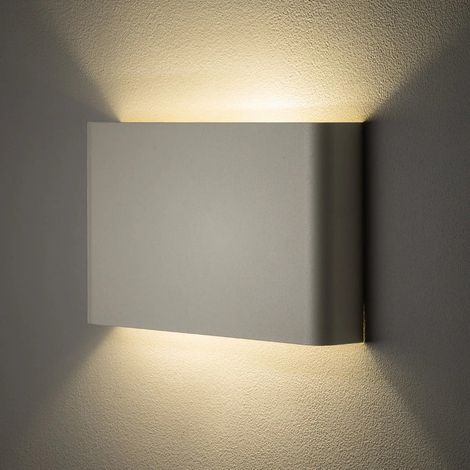 [GEBRAUCHT] B-Ware Nowodvorski Lighting Wandleuchte Haga Wandlampe hellgrau Metall 25 cm breit G9 (1/2)