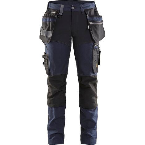 Pantalon de travail artisan stretch femme 7115 - Marine foncé/Noir 2XL - FR(52) - SE(C50) - Standards