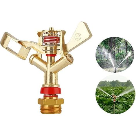 1/2 Inch Rotary Water Sprinkler Alloy Automatic Irrigation Device Suitable for Lawn Garden Masion Farm Irrigation (1/5)