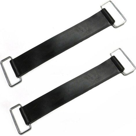 Lot de 2 Sangle De Maintien De Batterie – 15 X 4 Cm, Sangle D'arrimage Polyvalente Batterie De Moto Bande De Boîte De Batterie Fixe Bikke Légère, Sangle Fixe D'attache De Batterie De Moto, Supports D